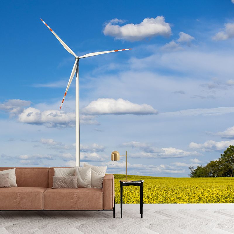 Beautiful Windmill Environment Friendly Mural Living Room Wall Mural