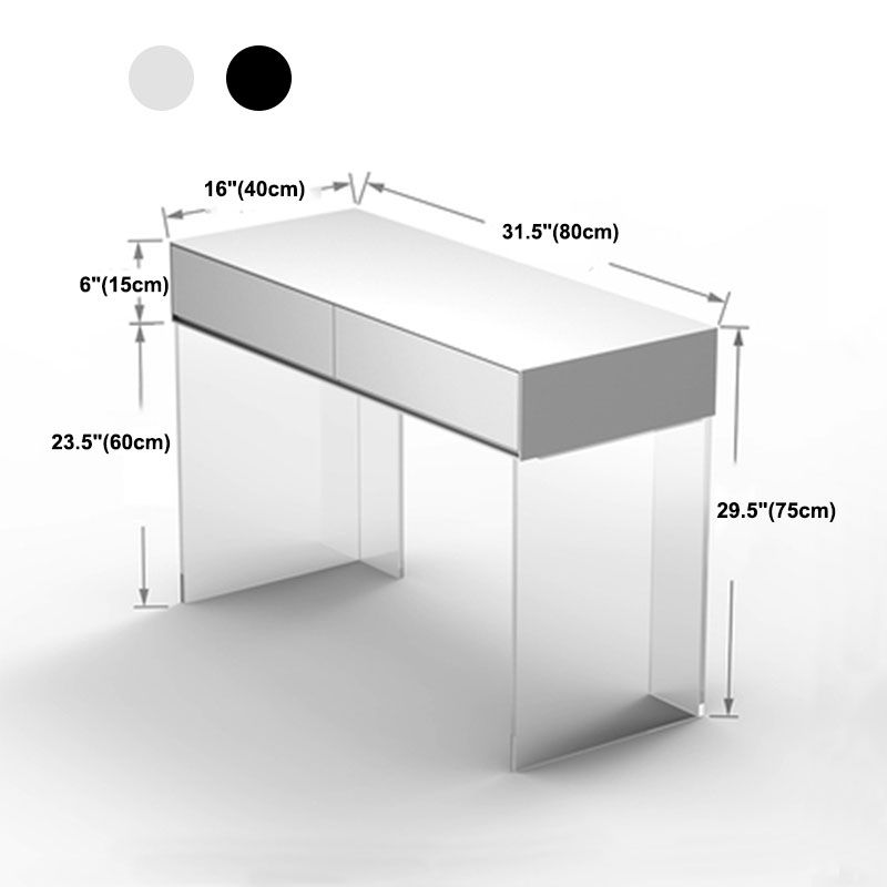 Contemporary Vanity 2 Storage Drawers 29.52" H Make-up Vanity Desk