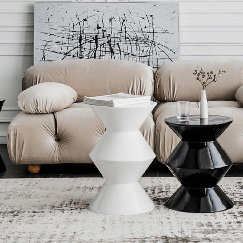 Contemporary Round Side End Table Living Room Pedestal End Table for Living Room