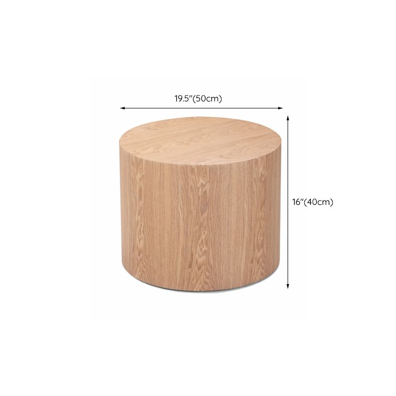 Contemporary Solid Wood Living Room Round/Square Pedestal End Table