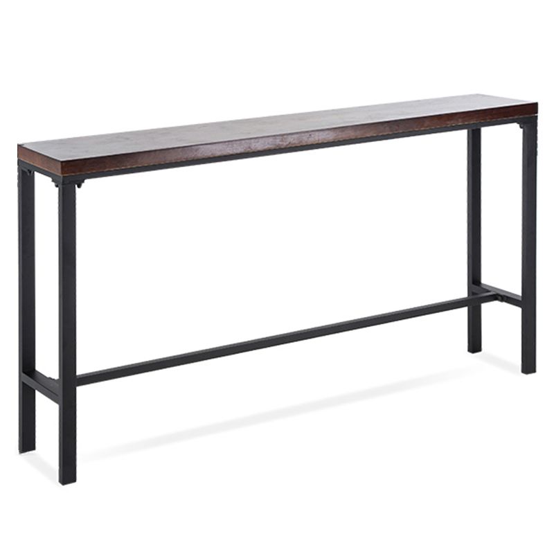 Industrial Rectangle Bistro Bar Table Solid Wood Bar Table for Dining Room
