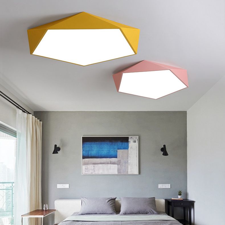 Nordic Macaroon Flush Mount ha condotto la luce creativa Geometria Flush Mount Illuminazione per la camera da letto