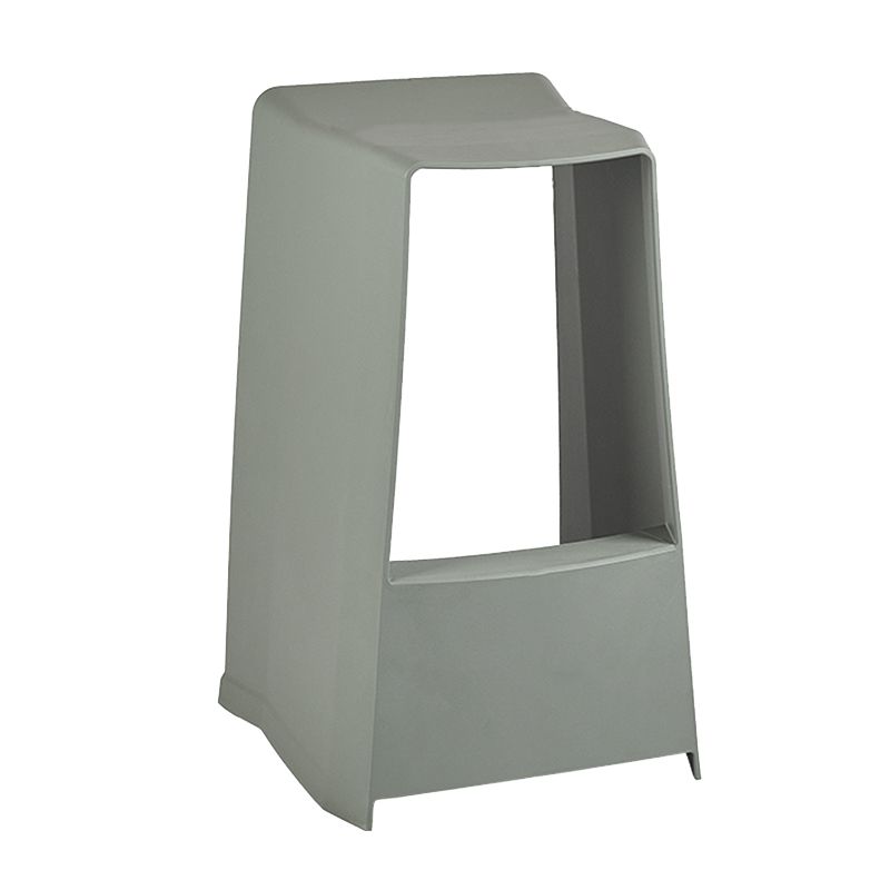 Modern Style Plastic Counter Stool Armless Barstool with Footrest