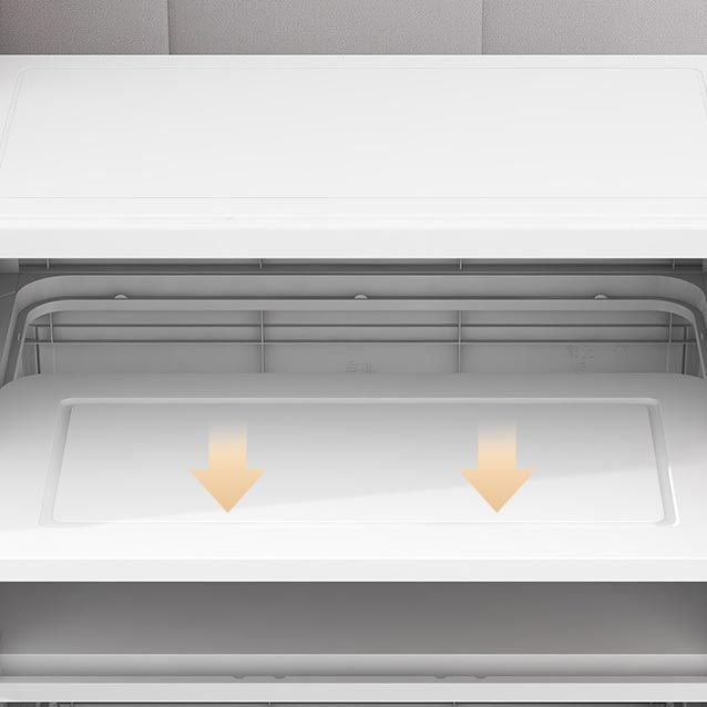 Plastic Matte Finish Storage Cabinet Contemporary Hinged Door Cabinet for Bedroom