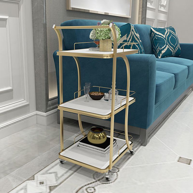 Contemporary Prep Table Rolling Rectangle Metal Prep Table for Kitchen