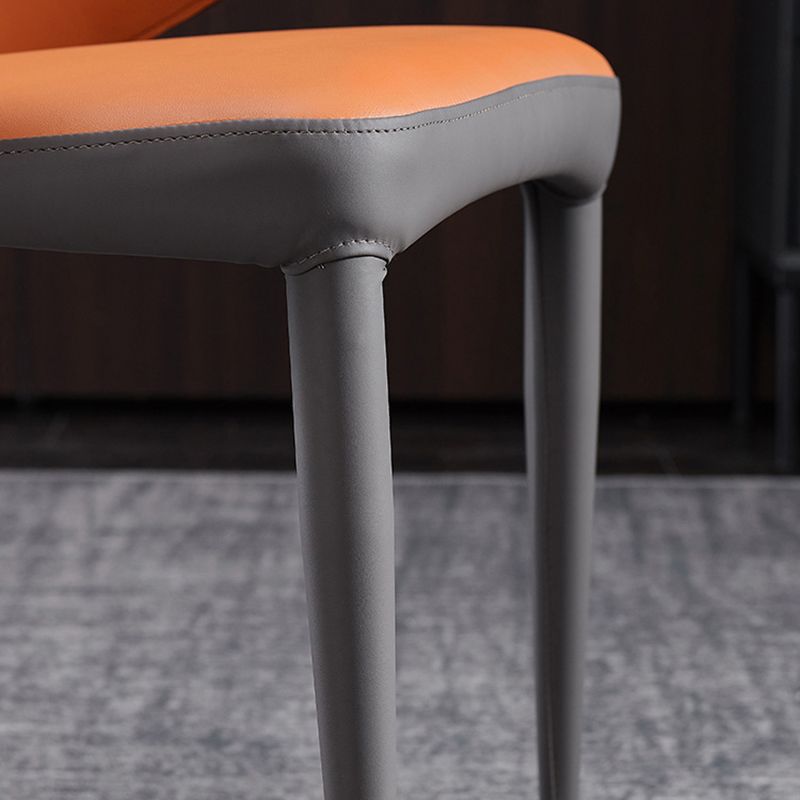 Contemporary Metal Dining Chair Upholstered Arm Chair for Restaurant Use