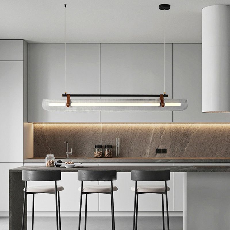 Single Golden/Black Modernism Island Lighting Unique LED Ceiling Light for Kitchen