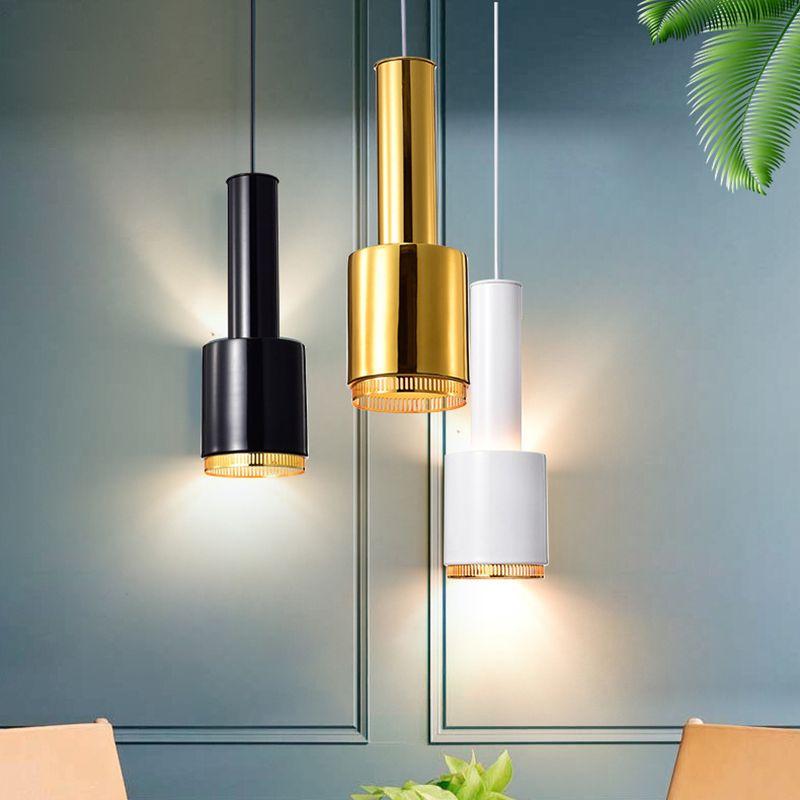 Lampada sospesa in metallo artistico artistico moderno a pendente a pendente singolo con tonalità di ferro