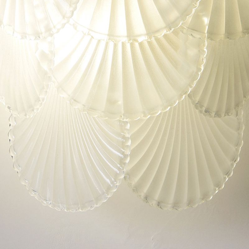 Postmodern Golden Wall Light Fixture with Glass Shade for Sitting Room