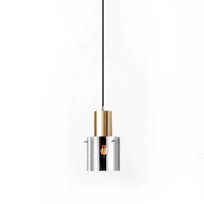 Metal Cylinder Pendant Light Nordic Modern Style Down Lighting for Living Room
