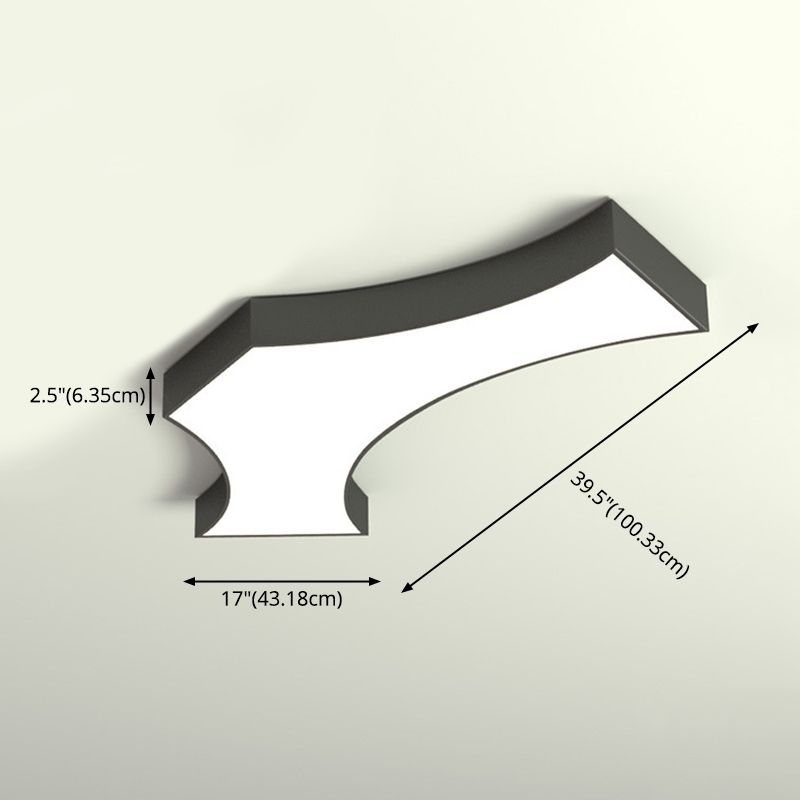 Hedendaagse metaal LED Hanglamp Lampbreuk 1 Lichte geometrische hangende plafondlicht voor kantoor