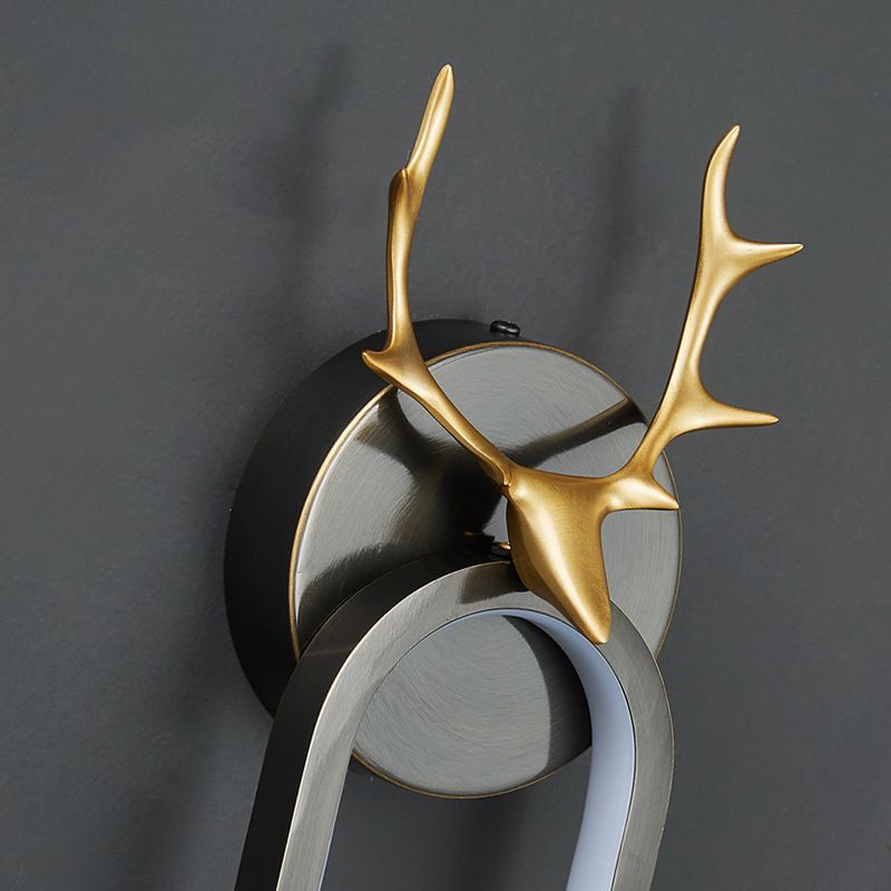 Contemporary Wall Sconce Copper LED Sconce Light Fixture for Bedroom