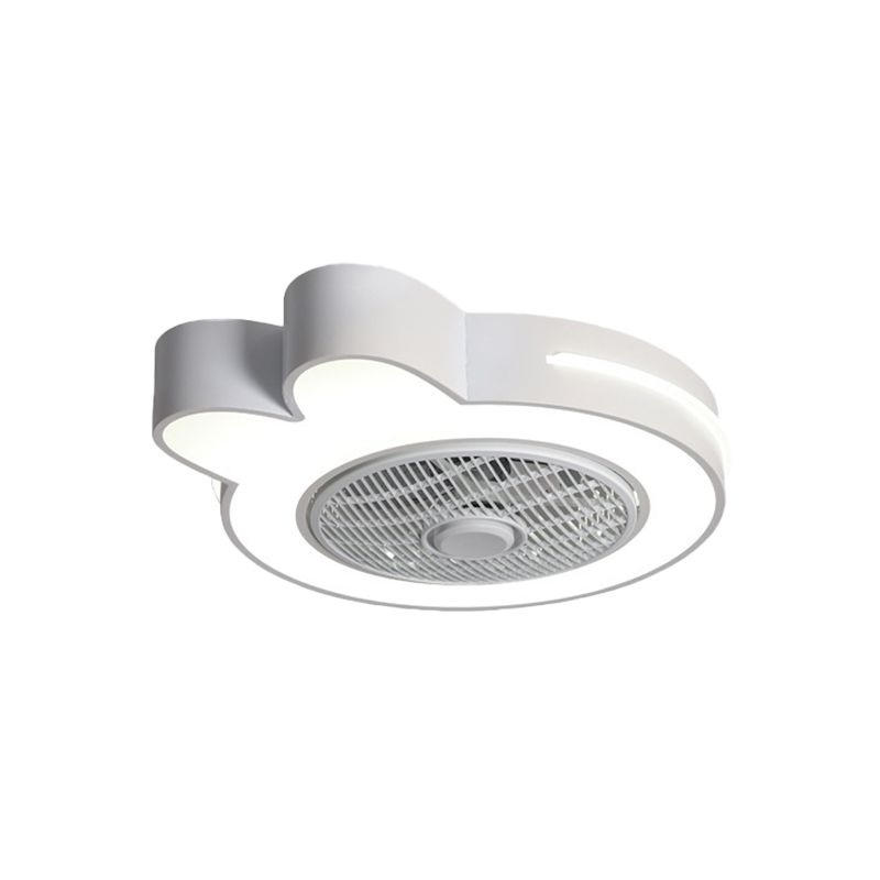 Cartoon Bear / Rabbit / Penguin Fan Lampy Acrylic Kids Room 23 "LED de large près du plafond Light en rose / gris