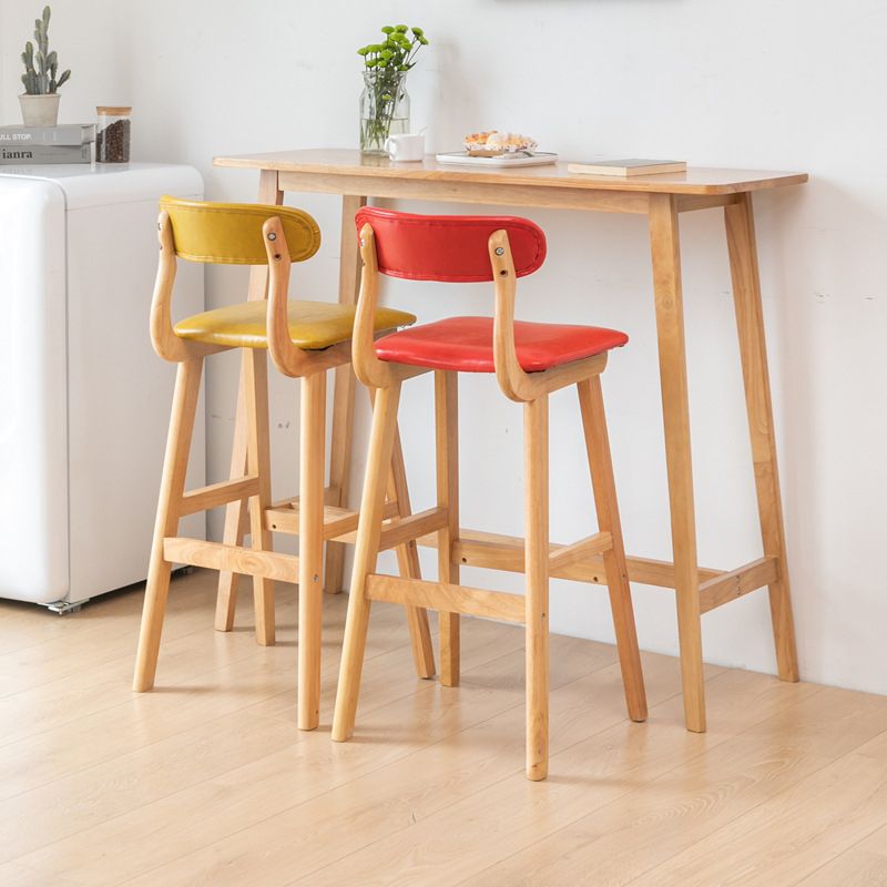 Wooden Rectangular Table, Modern Style Home Living Room Against The Wall Bar Table