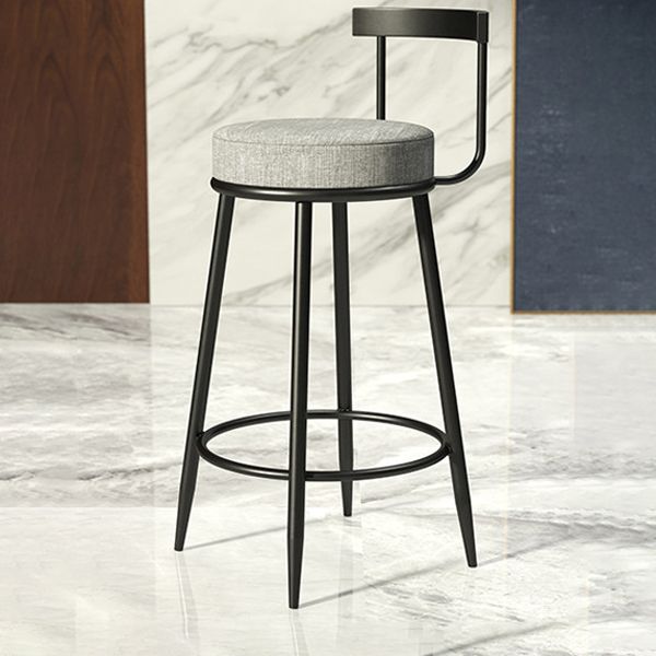 Industrial Bar-stool Round Counter Bar Stool for Kitchen with Metal Legs