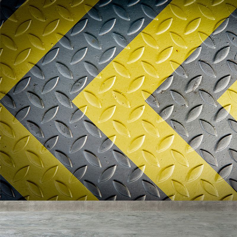 Non-Woven Textured Decorative Mural Decal Industrial Geometry Pattern Wall Covering