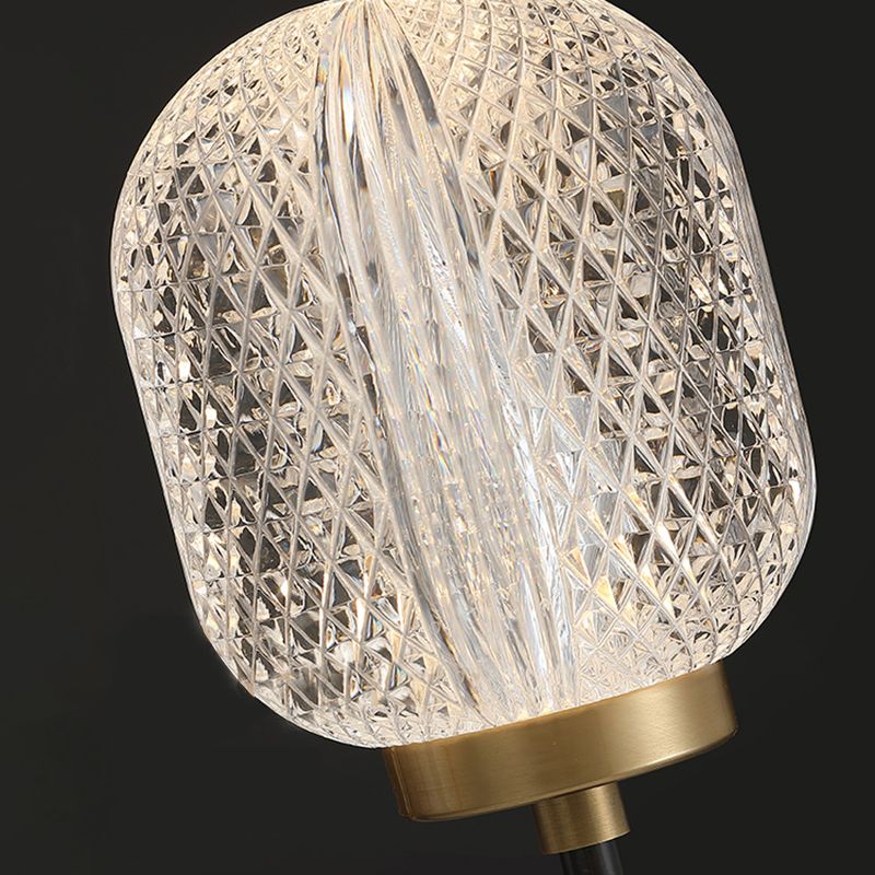 1 Éclair mural géométrique en verre clair