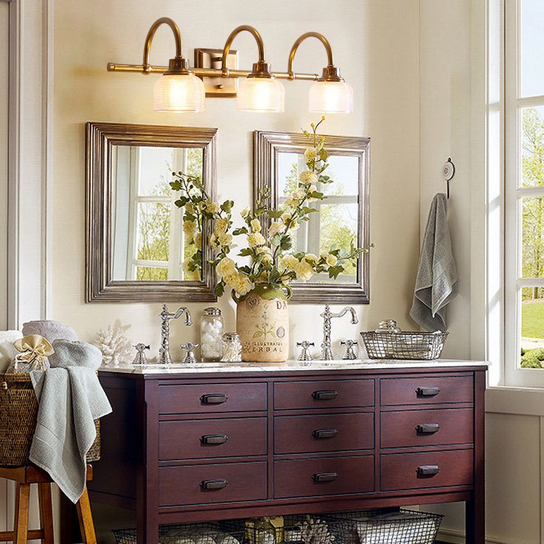 Traditionelle Einfachheit Schüssel Waschtischleuchten Glaswandhalterung Leuchte für Badezimmer