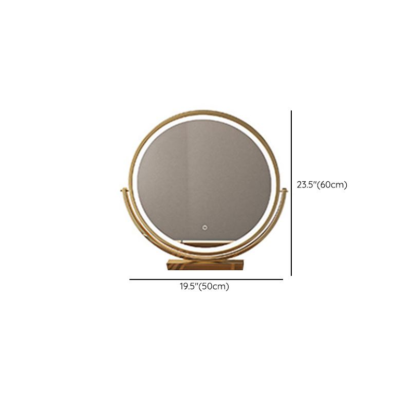 Glam White Bedroom Lighted Mirror Solid Wood With Drawer Makeup Vanity Set