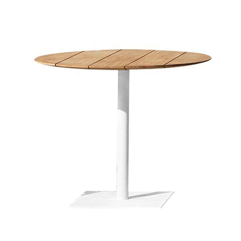 Boho Patio Dining Table Set 1/7/9 Pcs Teak Wood Dining Table with Upholstered Chair