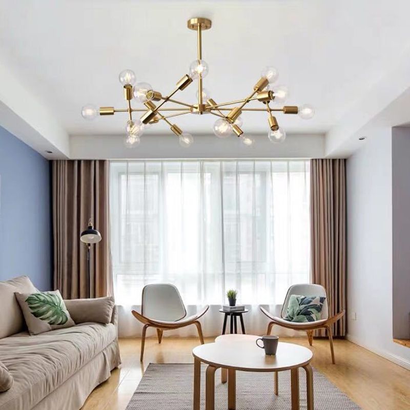 Lampade per lampadari radiali di semplicità moderna Lampade a sospensione in vetro per il ristorante