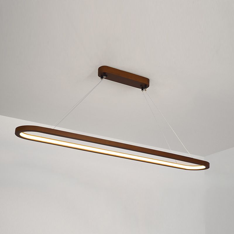 Oval Island Lighting Modern Wood 1 Light Island Lighting Ideas with Silica Gel Shade