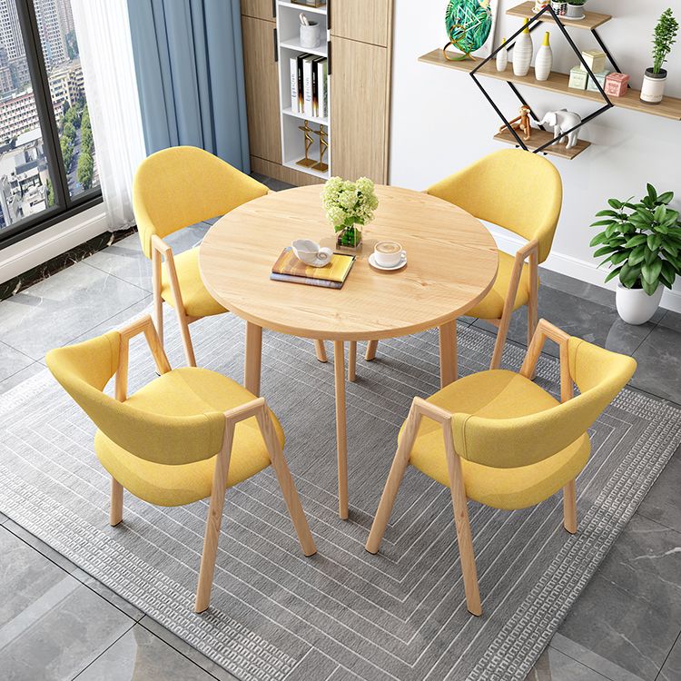 Minimalistische ronde vorm MDF-tafel Standaard eettafel voor keuken