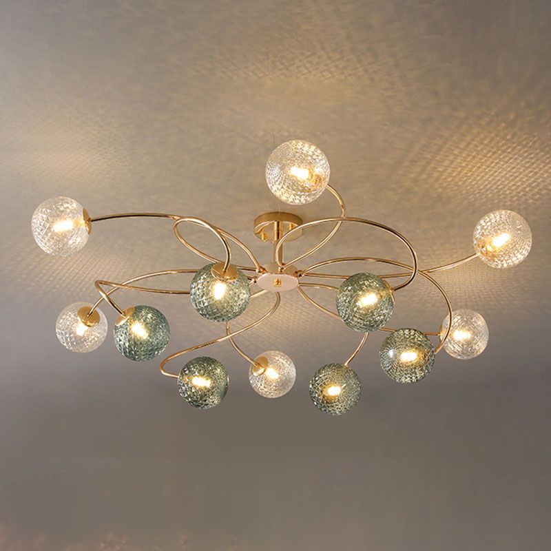 Nordic Style Ceiling Light Colorful Ball Shape Shade Ceiling Lamp for Living Room