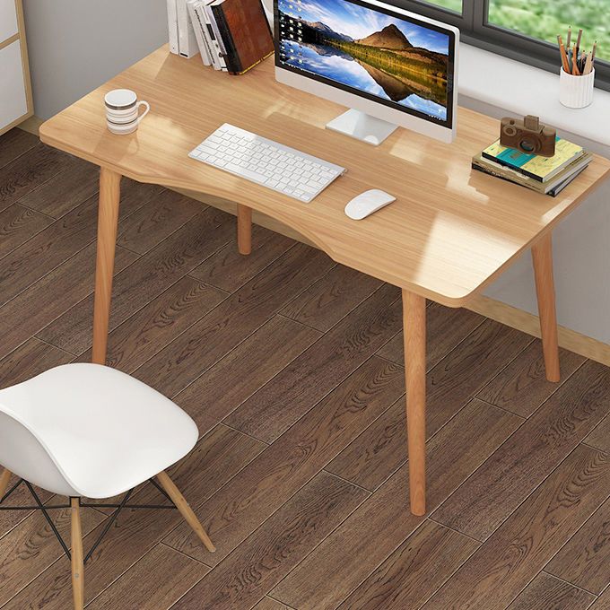 Free Form Contemporary Writing Desk Manufactured Wood Parsons Base Desk