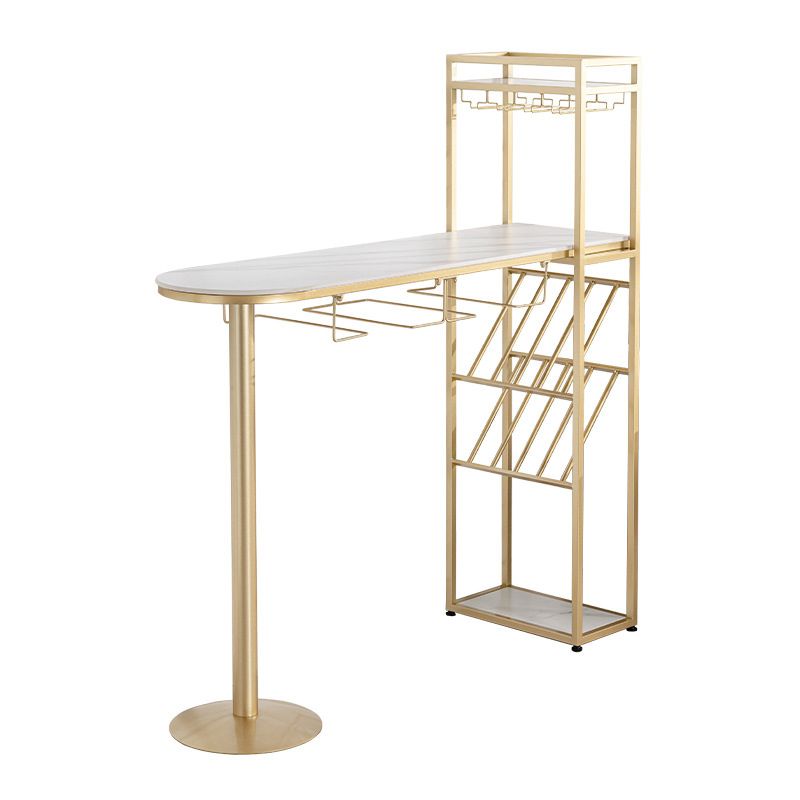 Sintered Stone Bistro Bar Table Modern Wine Rack Bar Table for Living Room