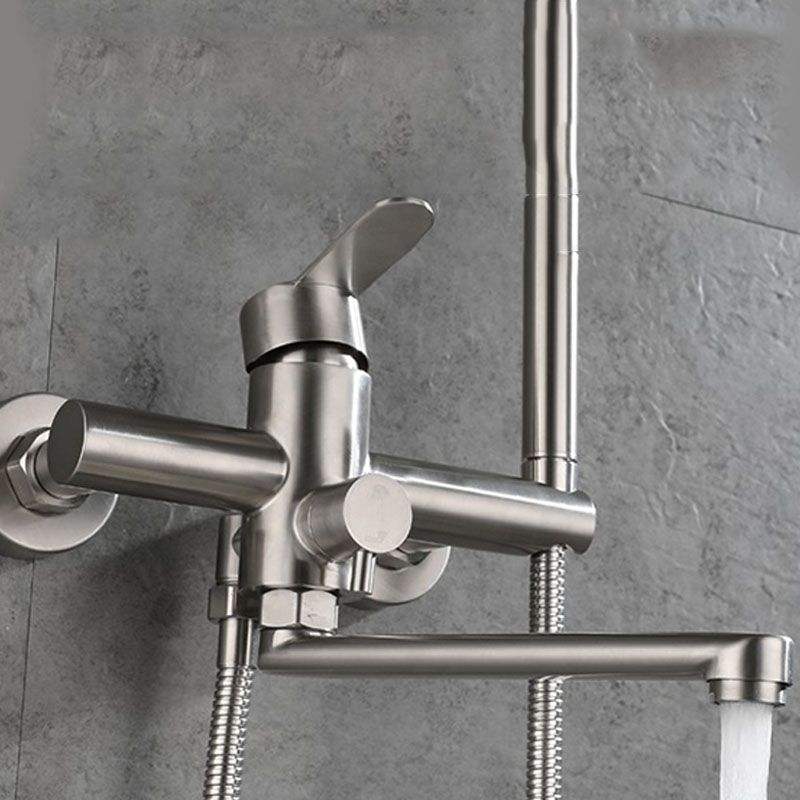 Bathroom Bathtub Faucet Rod Handle Handheld Shower Head Bathtub Faucet