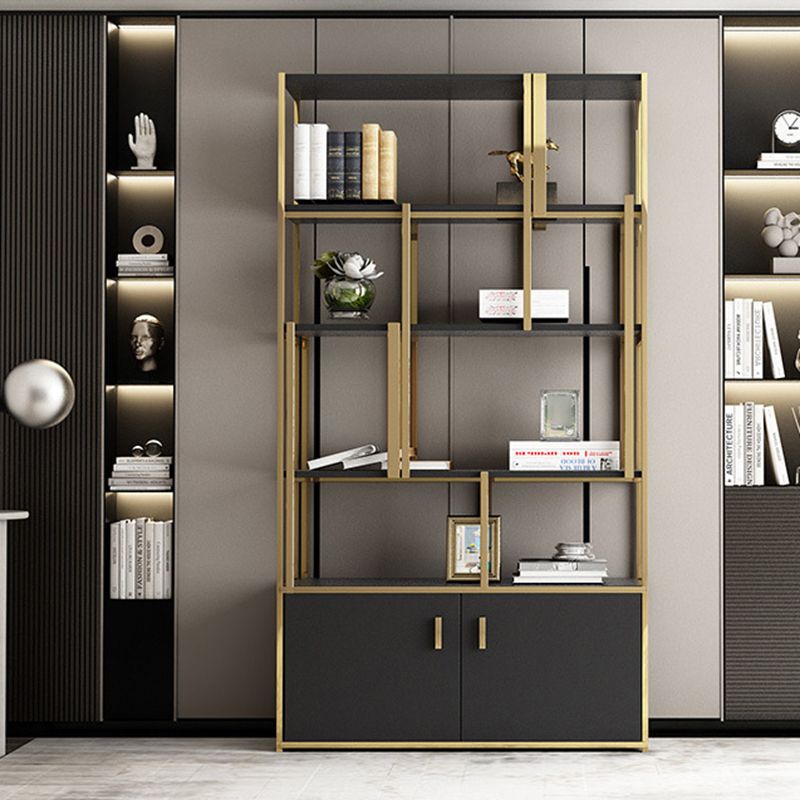 Glam Shelf Bookcase Open Back Metal Bookcase for Home Office
