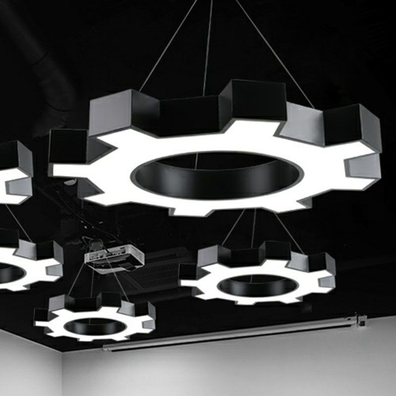 Attrezzatura della sala conferenze Luce a soffitto LED ACRILICO LAMDURA MODERNA MODERNA IN NERO