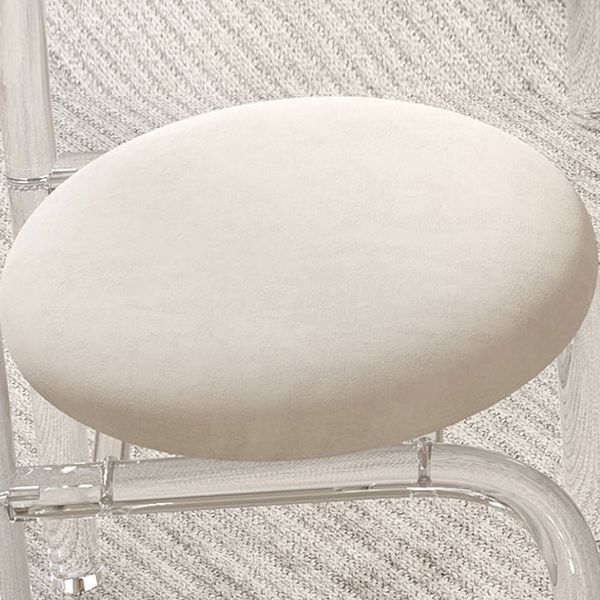 Nordic Style Transparent Acrylic Dining Chair with Upholstered for Home