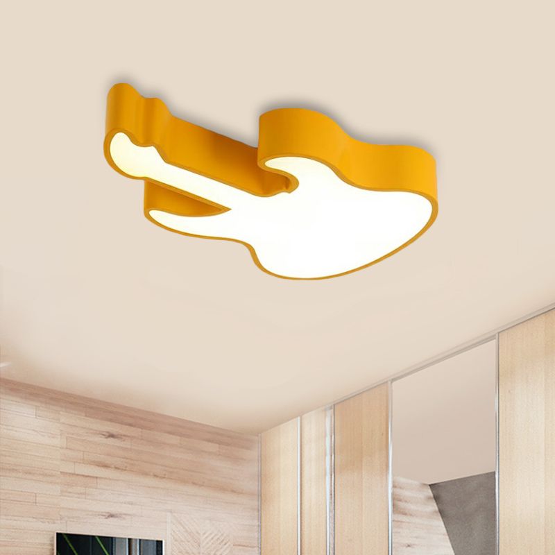 Guitare bébé chambre plafonnier acrylique enfants LED plafonnier