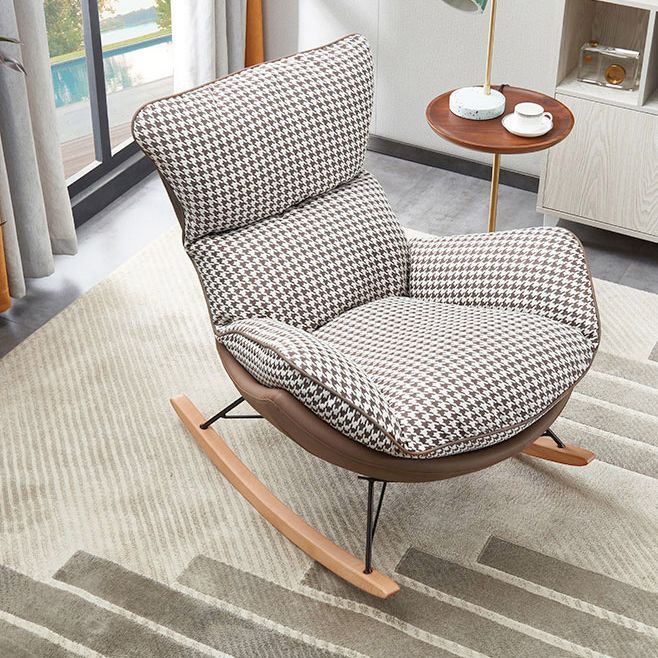 Light Luxury Style Single Leisure Chaise Rocking Chair Lounge Lazy Chair