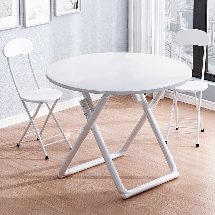 Modern Wooden Dining Room Set with Round Table Space-Saving Design Dining Table Furniture