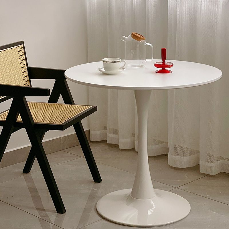 Modern Pedestal Wooden Coffee Table Set Round Top Shape Cocktail Table for Home
