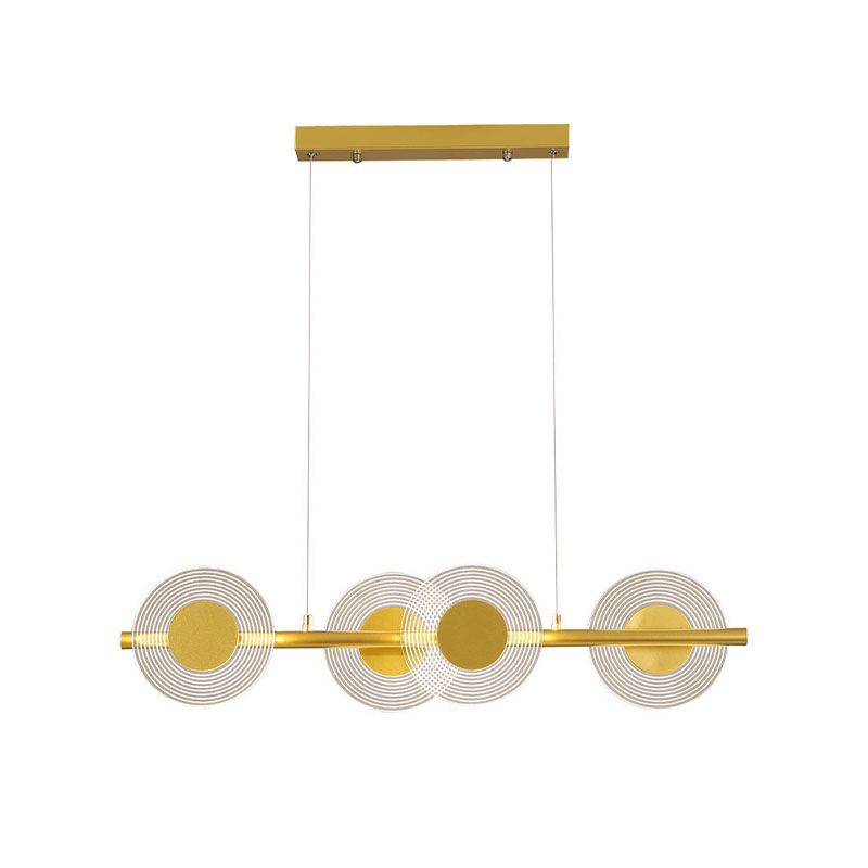 Postmodern Circles LED Island Light Acrylic Dining Room Pendant Light Fixture