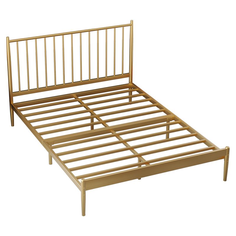 43.3" Height Metal Standard Slat Bed with Rectangle Headboard
