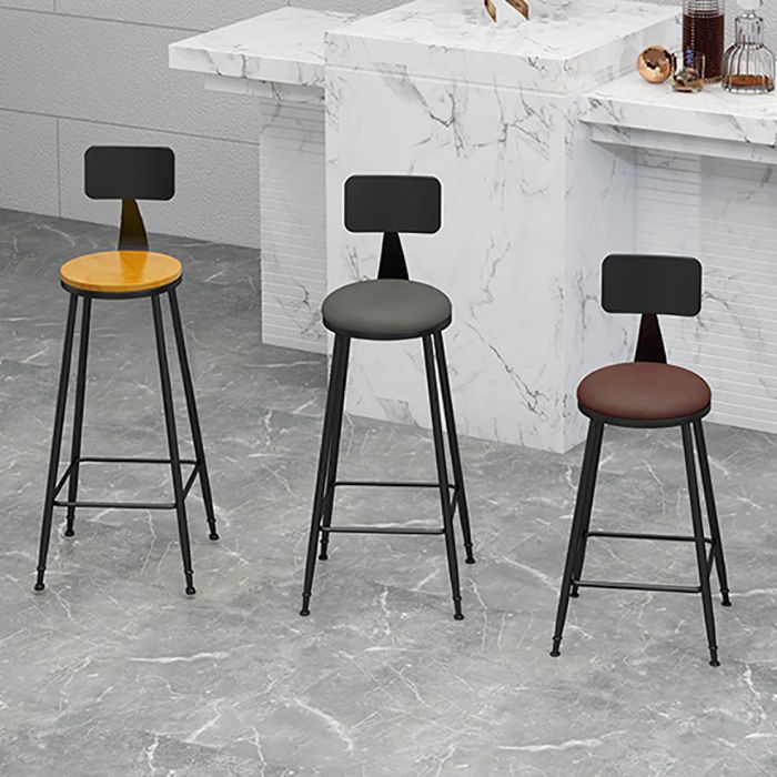 Industrial Style Bar-stool Metal Legs Counter Stool for Kitchen Bar