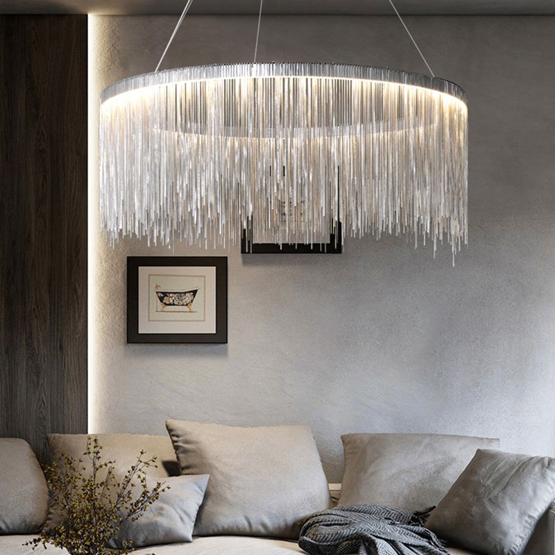 Postmoderne stijl Tassel kroonluchter licht Noordse minimalistische stijl hanglamp voor slaapkamer