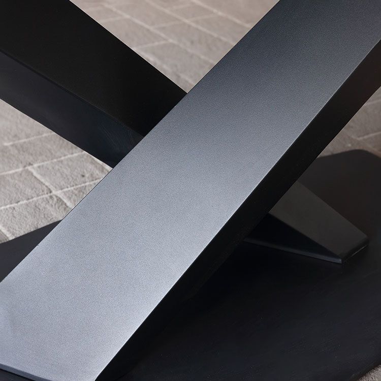 Mesa de comedor de piedra sinterizada de estilo moderno mesa gris rectángulo con pedestal