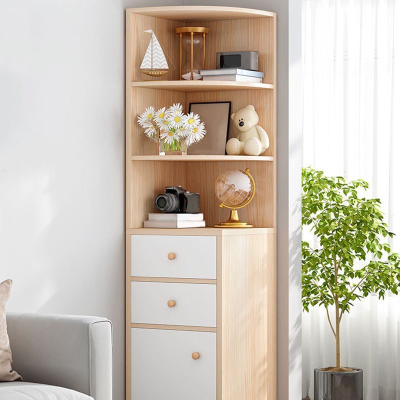 Closed Back Multi Layer Bookshelf Engineered Wood Modern Shelf Bookcase for Living Room