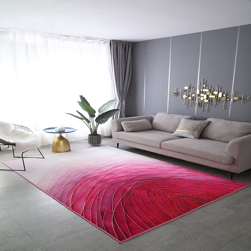 Dark Green Graphic Rug Polyester Modern Rug Stain Resistant Rug for Home Decor