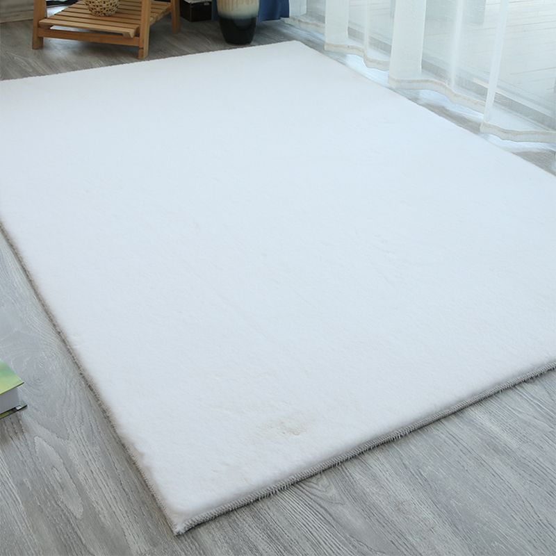 Simple Decoration Rug Multi-Color Solid Color Area Carpet Cotton Blend Anti-Slip Backing Easy Care Pet Friendly Indoor Rug