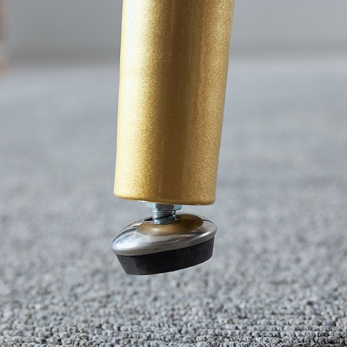 Standard Sintered Stone Top Dining Room Set with 4 Black Metallic Legs for Dining Furniture