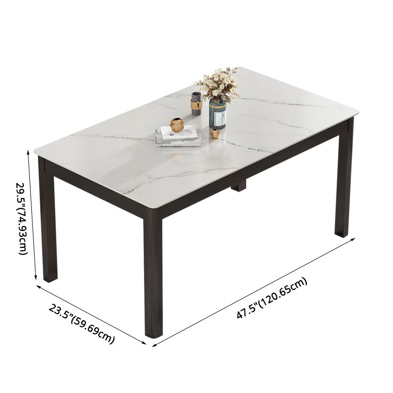 Modern Sintered Stone Dinette Set with Rectangle Table Dining Room Furniture for Dining Room