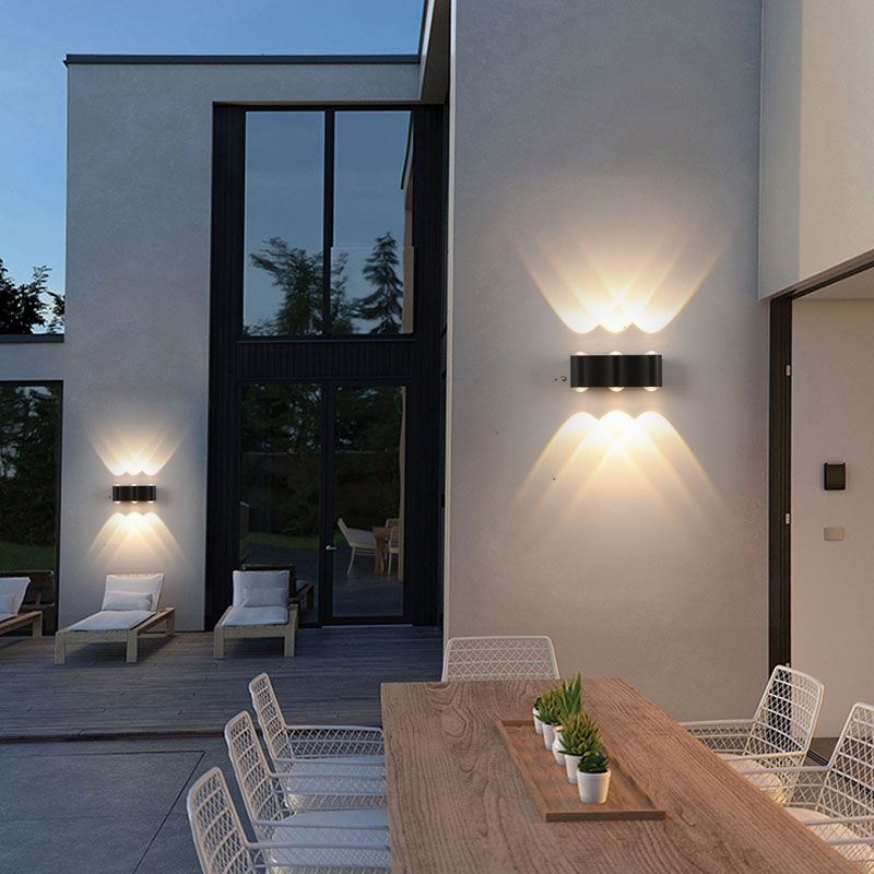 Contemporary Aluminum Wall Light 2.5" High Multi Light Wall Washer for Outdoors