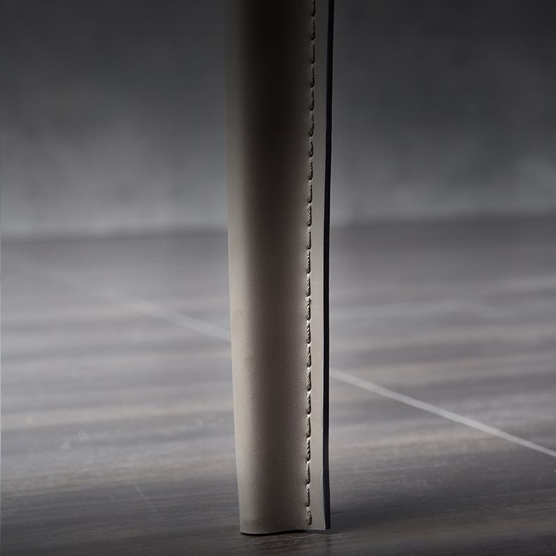 Designer Style Solid Back Chair Home Leather Matte Finish Dining Chair